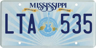 MS license plate LTA535