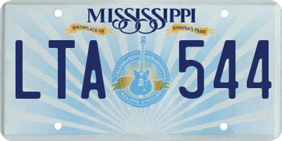 MS license plate LTA544