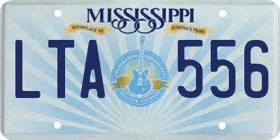 MS license plate LTA556