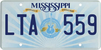 MS license plate LTA559