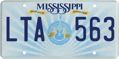 MS license plate LTA563