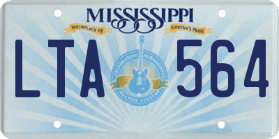MS license plate LTA564