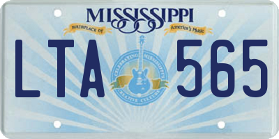 MS license plate LTA565