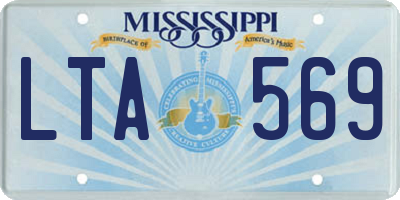 MS license plate LTA569