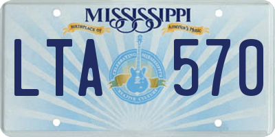MS license plate LTA570