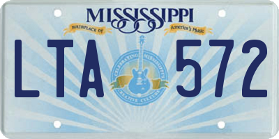 MS license plate LTA572