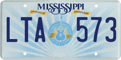 MS license plate LTA573