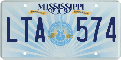MS license plate LTA574
