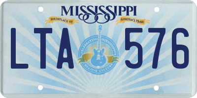 MS license plate LTA576