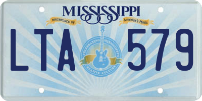 MS license plate LTA579
