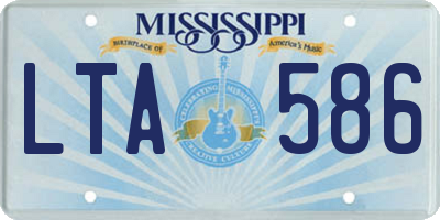 MS license plate LTA586
