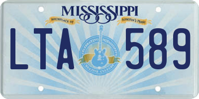 MS license plate LTA589