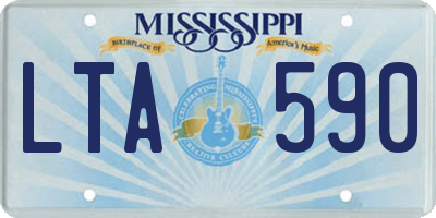 MS license plate LTA590