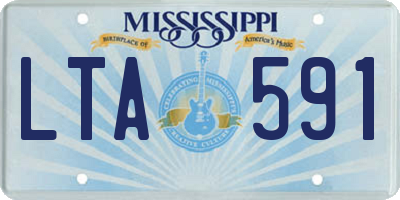 MS license plate LTA591