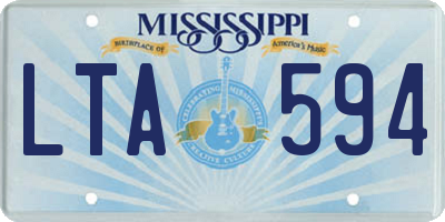 MS license plate LTA594