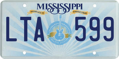 MS license plate LTA599