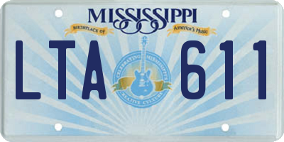 MS license plate LTA611