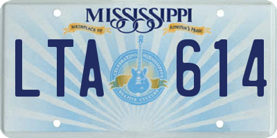 MS license plate LTA614