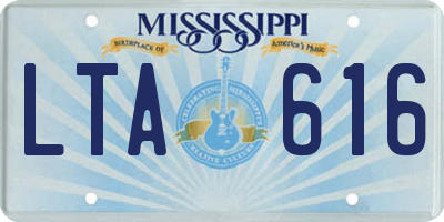 MS license plate LTA616
