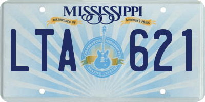 MS license plate LTA621