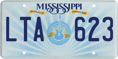 MS license plate LTA623