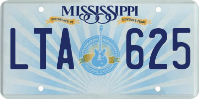 MS license plate LTA625