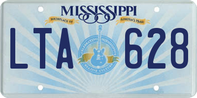 MS license plate LTA628