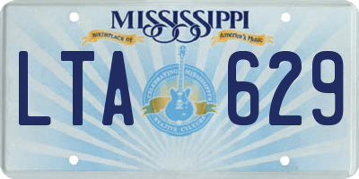 MS license plate LTA629