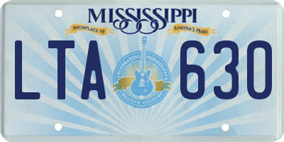 MS license plate LTA630