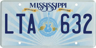 MS license plate LTA632