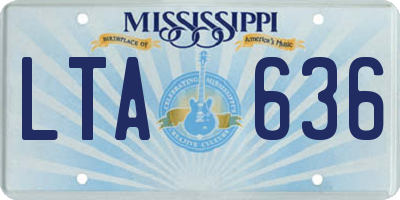 MS license plate LTA636