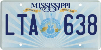 MS license plate LTA638