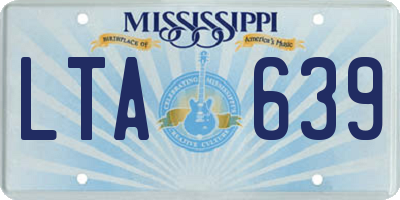 MS license plate LTA639