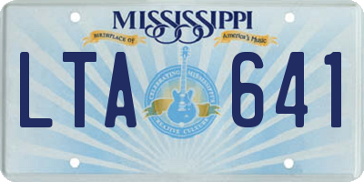 MS license plate LTA641