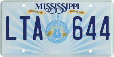 MS license plate LTA644