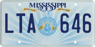 MS license plate LTA646