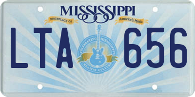 MS license plate LTA656