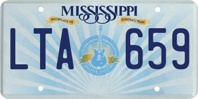 MS license plate LTA659