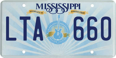 MS license plate LTA660