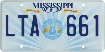 MS license plate LTA661