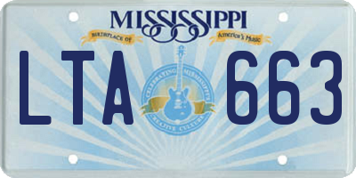 MS license plate LTA663