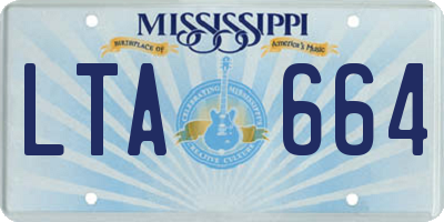 MS license plate LTA664