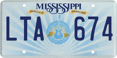 MS license plate LTA674