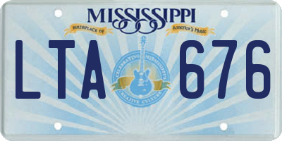 MS license plate LTA676