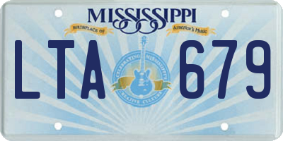 MS license plate LTA679