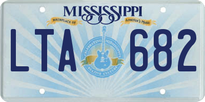 MS license plate LTA682