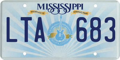 MS license plate LTA683