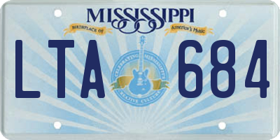 MS license plate LTA684