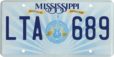 MS license plate LTA689