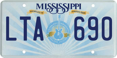MS license plate LTA690